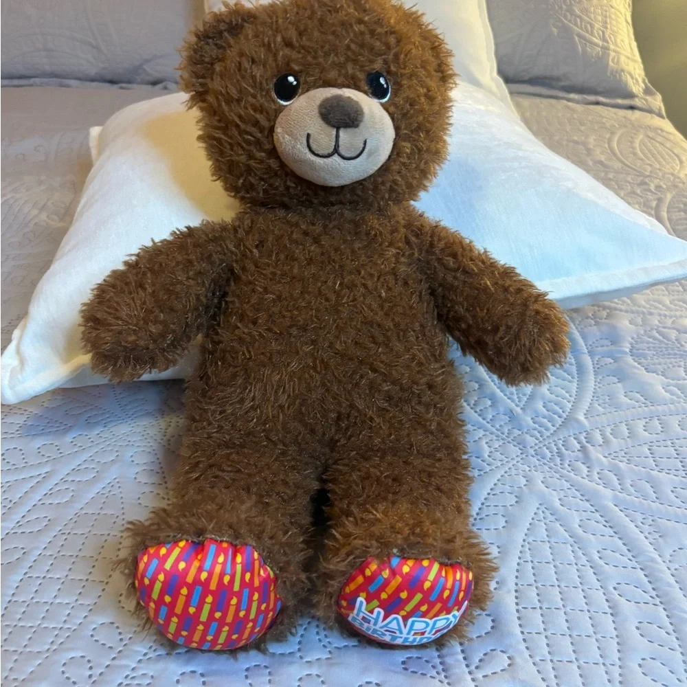 Build-A-Bear‎ Furry Brown Bear Happy Birthday Bear